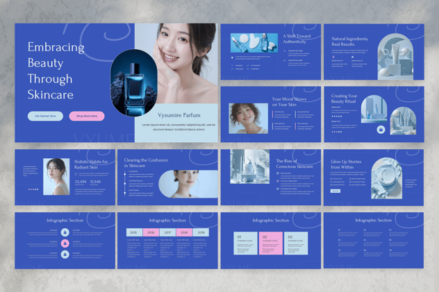 美容护肤品keynote模板 - 顶尖PPT