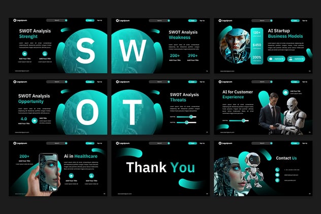 人工智能机器深度学习PPT模板 - 顶尖PPT