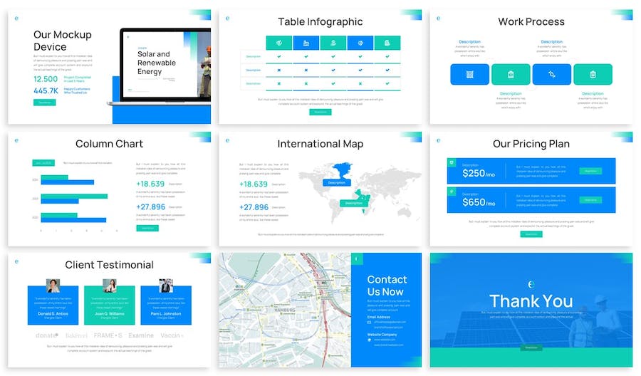 可再生能源太阳能光伏市场分析报告国外PPT模板 - 顶尖PPT