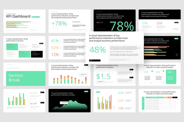 KPI业绩指标监测系统PPT模板 - 顶尖PPT