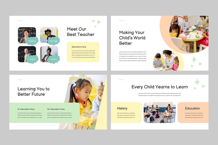 儿童早教培训课程学习PPT模板 - 顶尖PPT