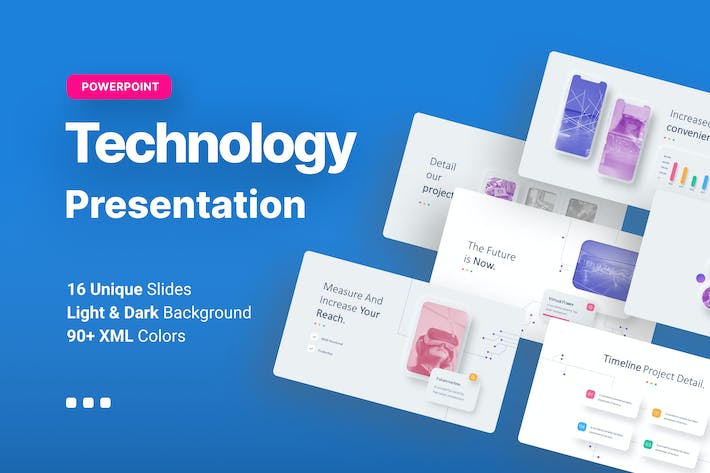 微立体风格技术公司APP市场分析国外PPT模板 - 顶尖PPT
