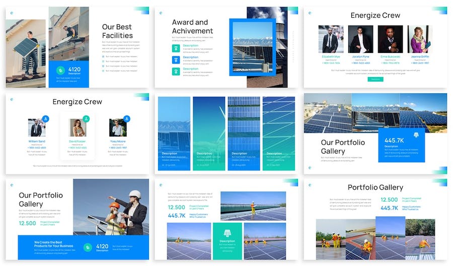 可再生能源太阳能光伏市场分析报告国外PPT模板 - 顶尖PPT