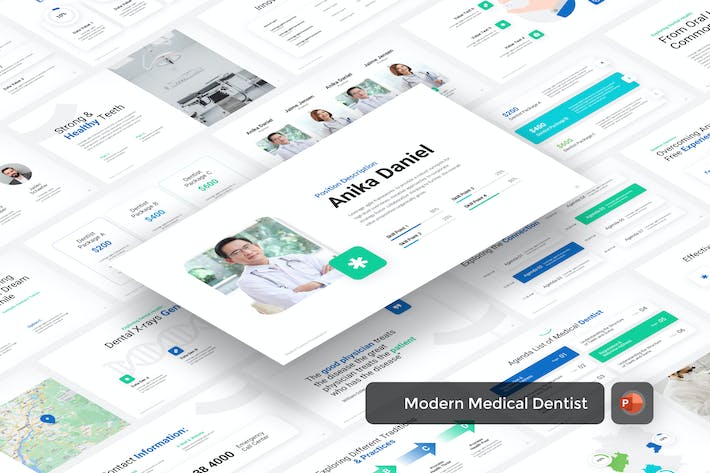 现代医疗牙科诊所服务推介PPT模板 - 顶尖PPT