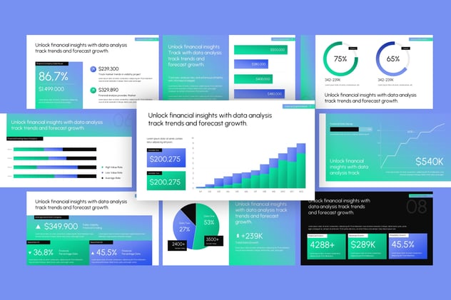 数据可视化分析展示系统PPT模板 - 顶尖PPT