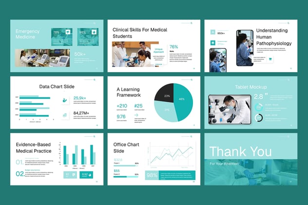 医学教育培训课程学习资料PPT模板 - 顶尖PPT