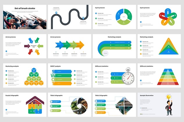 商业创意提案动画图形地图PPT模板 - 顶尖PPT
