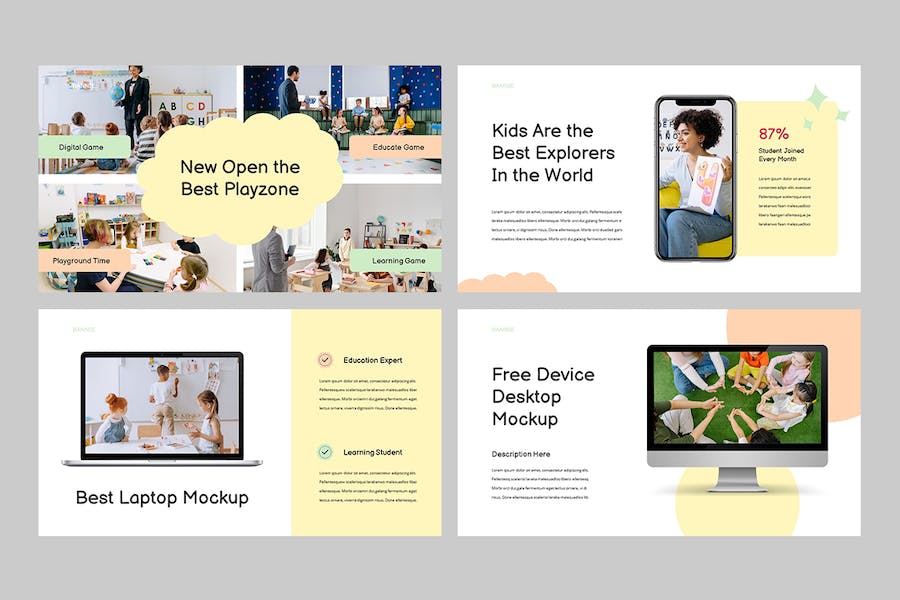 儿童早教培训课程学习PPT模板 - 顶尖PPT