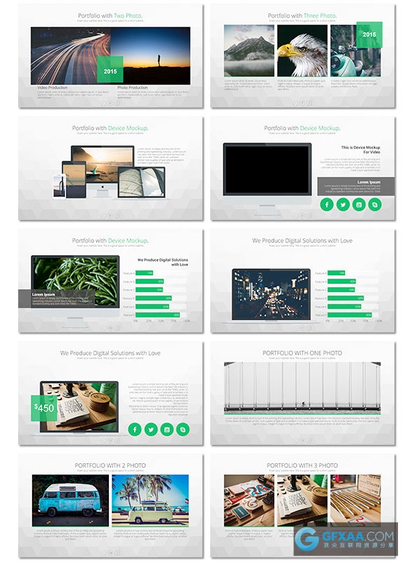 灰色低变形背景商务团队展示通用PPT模板 - 顶尖PPT