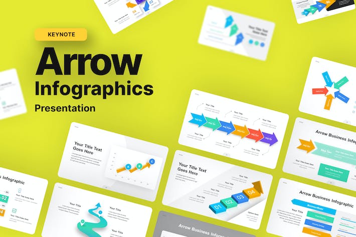 箭头流程信息图形图表keynote模板 - 顶尖PPT