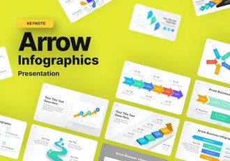 箭头流程信息图形图表keynote模板 - 顶尖PPT