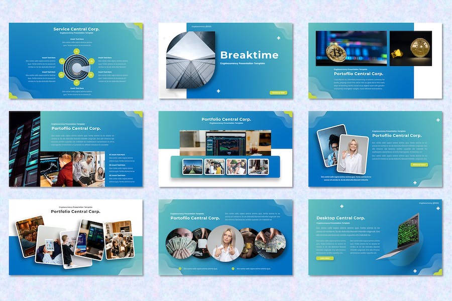 加密货币投资理财交易PPT模板 - 顶尖PPT