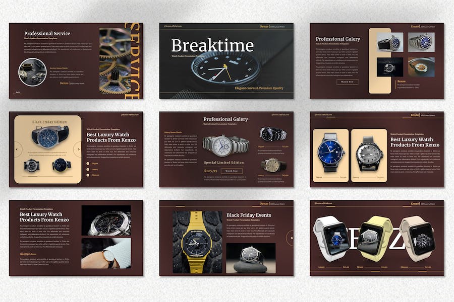 手表产品展示推介销售Keynote模板 - 顶尖PPT