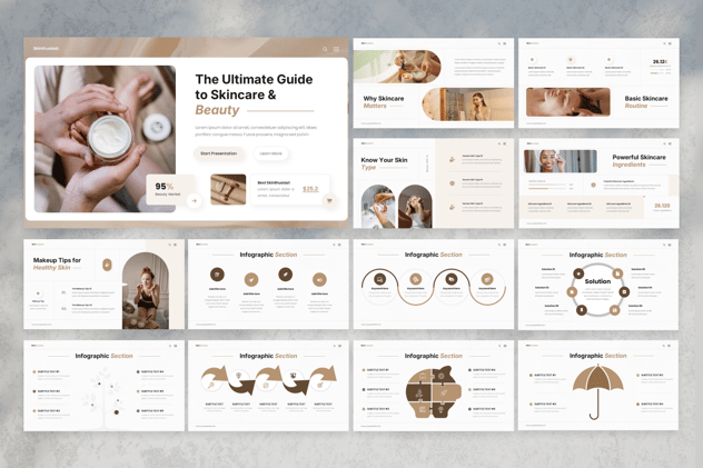 护肤与美容PPT模板 - 顶尖PPT