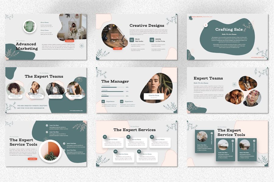 创意图形设计市场营销PPT模板 - 顶尖PPT