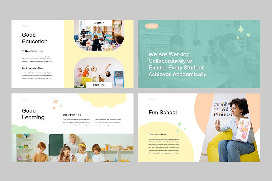 儿童早教培训课程学习PPT模板 - 顶尖PPT