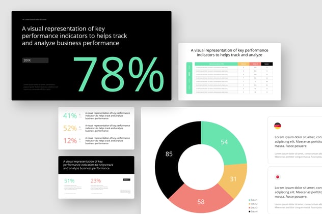 KPI业绩指标监测系统PPT模板 - 顶尖PPT