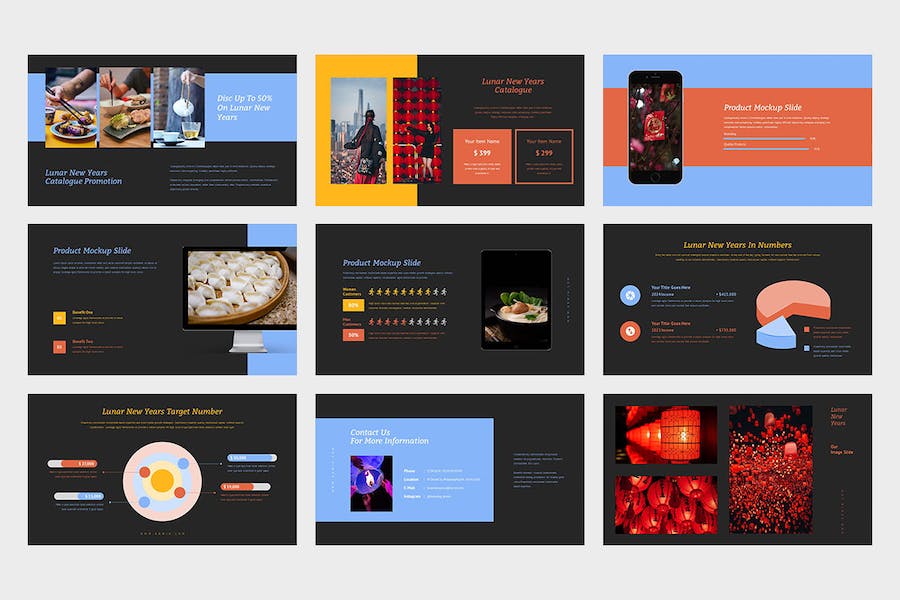 中国农历新年来历元旦介绍宣传PPT模板 - 顶尖PPT
