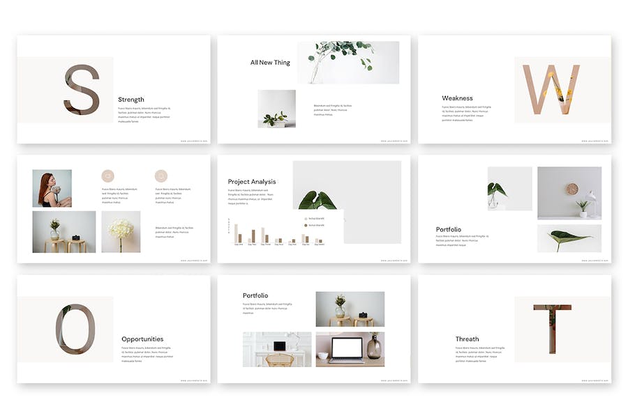 极简主义小清新风格PPT模板 - 顶尖PPT