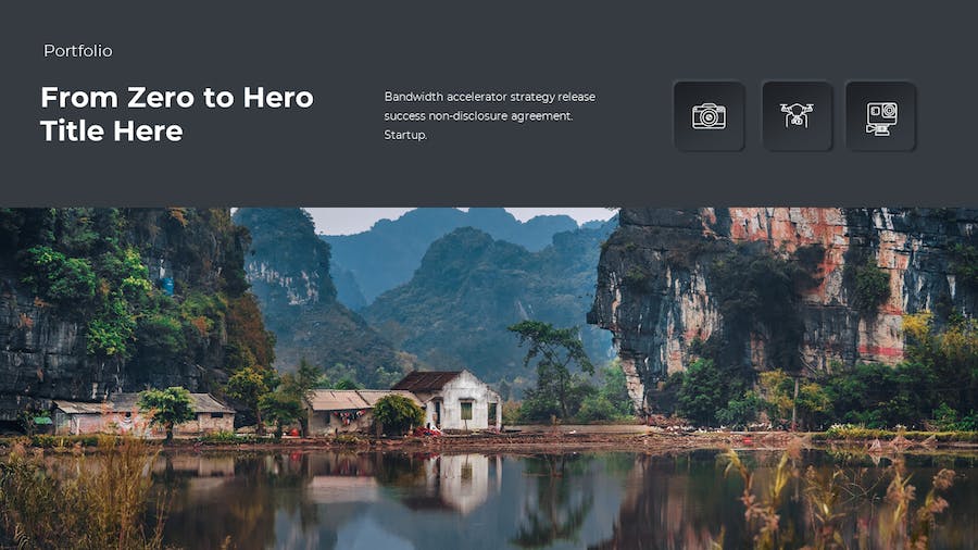 户外徒步旅行摄影景点旅游运动PPT模板 - 顶尖PPT