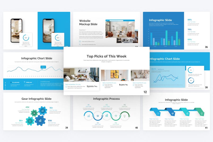 简约大气室内设计展示家居行业分析通用PPT模板 - 顶尖PPT