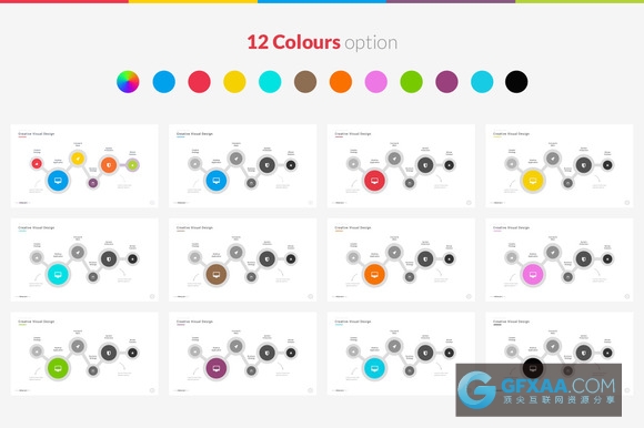 40页卡通风格图形元素深色背景精美PPT模板 - 顶尖PPT