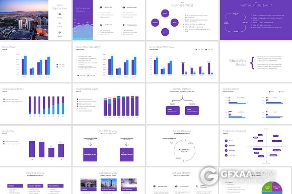 年终总结汇报统计商务图表Keynote模板 - 顶尖PPT