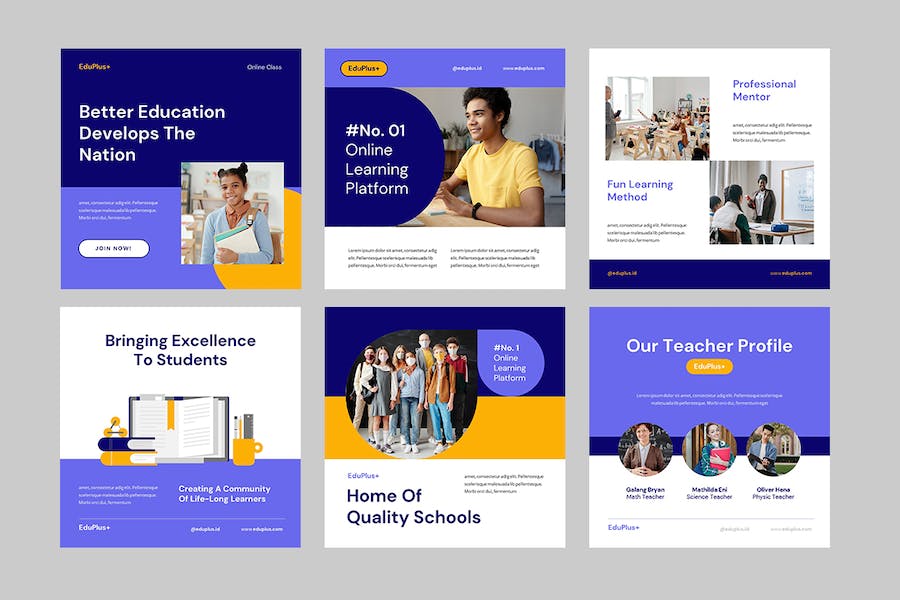 教育行业社交媒体Instagram推广PPT模板 - 顶尖PPT