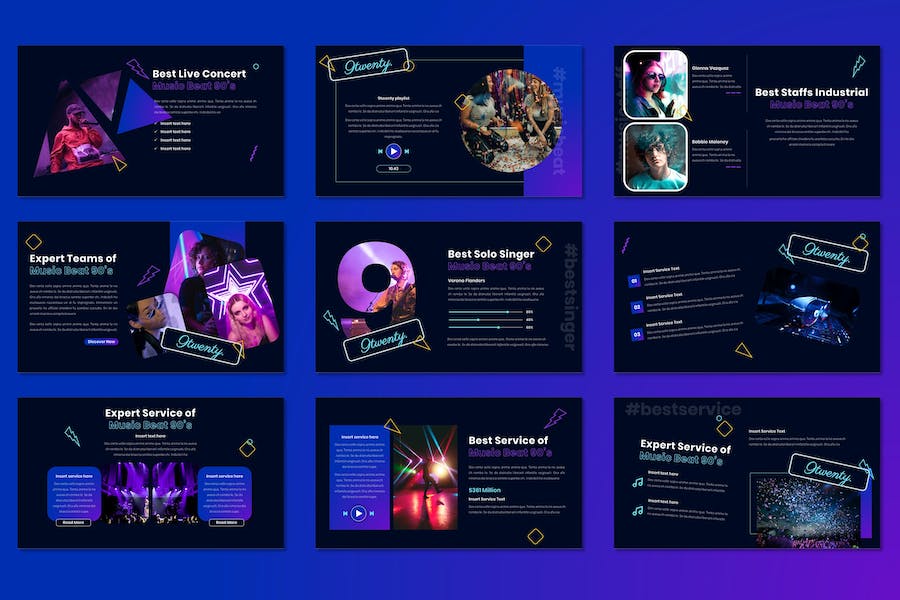 音乐工业产业发展讲述方案Keynote模板 - 顶尖PPT