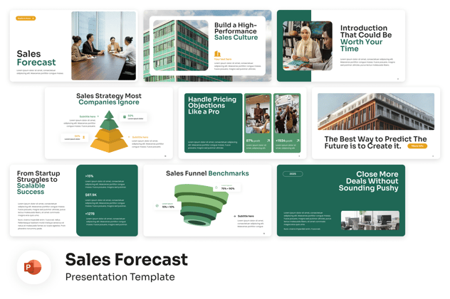 销售预测分析业绩展示PPT模板 - 顶尖PPT