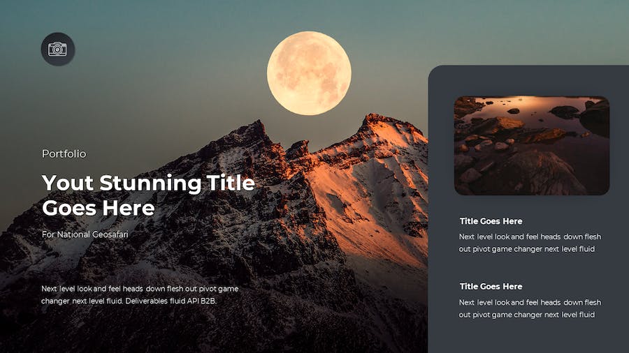 户外徒步旅行摄影景点旅游运动PPT模板 - 顶尖PPT