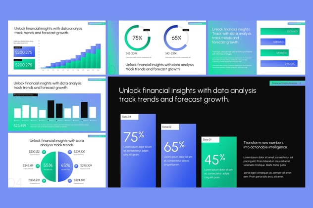 数据可视化分析展示系统PPT模板 - 顶尖PPT