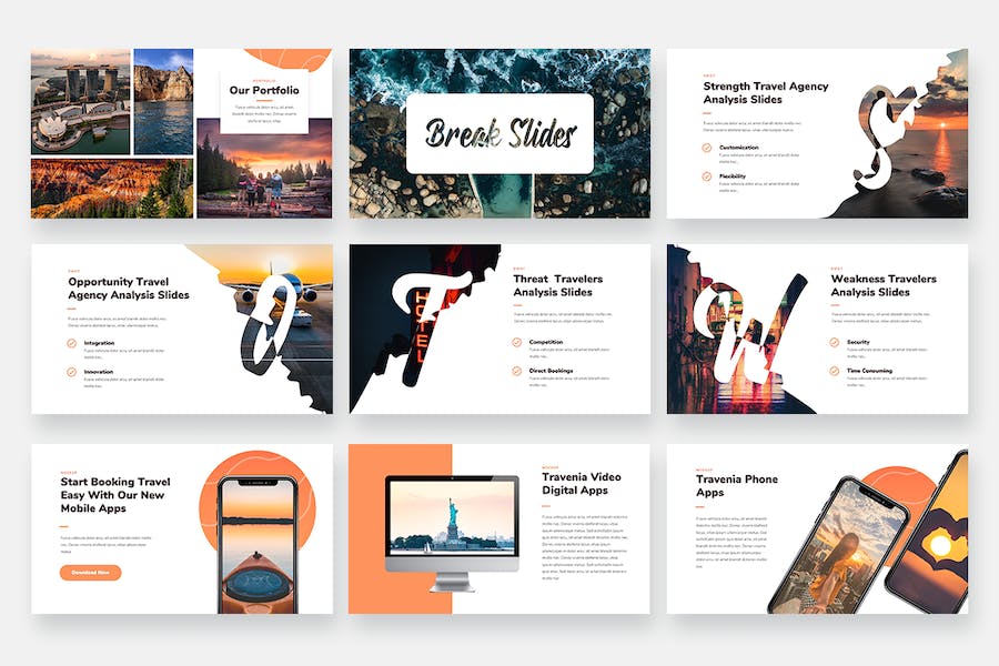 游线路介绍推荐服务优势行程安排keynote模板 - 顶尖PPT