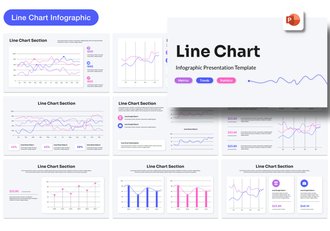 折线图数据趋势展示PPT模板 - 顶尖PPT