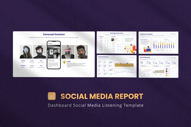 新社交媒体报告主题keynote模板 - 顶尖PPT