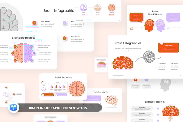 创意大脑信息图形PPT模板 - 顶尖PPT