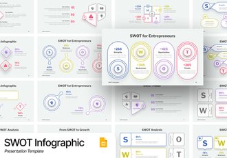 SWOT信息图形PPT模板 - 顶尖PPT