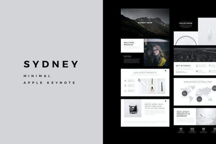 黑白色业务合作商业计划营销策划通用keynote模板 - 顶尖PPT