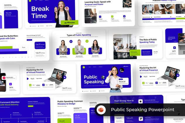 公开演讲技巧培训展示PPT模板 - 顶尖PPT