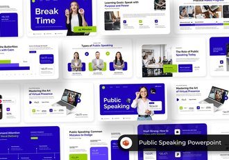 公开演讲技巧培训展示PPT模板 - 顶尖PPT