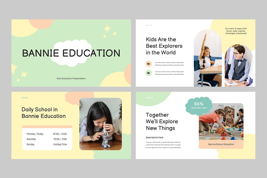 儿童早教培训课程学习PPT模板 - 顶尖PPT