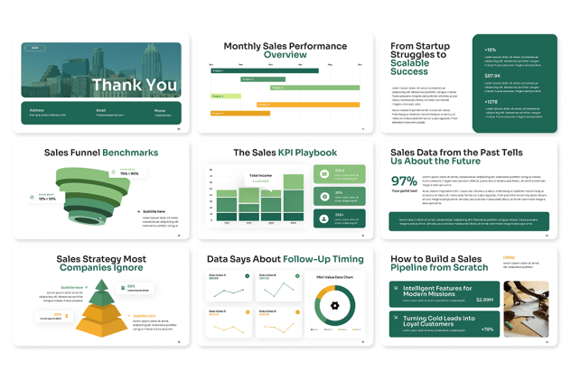 销售预测分析业绩展示PPT模板 - 顶尖PPT