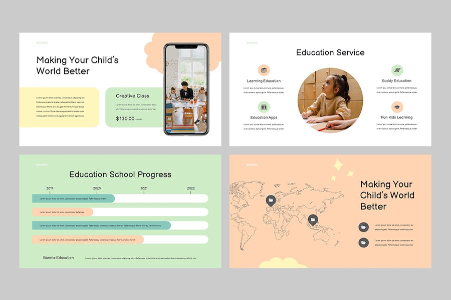 儿童早教培训课程学习PPT模板 - 顶尖PPT