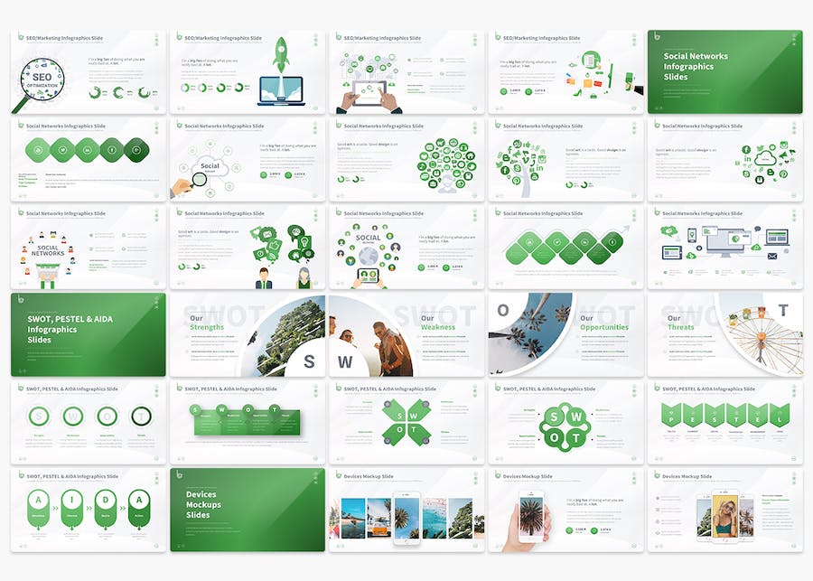 多用途商务数据图形PPT模板 - 顶尖PPT