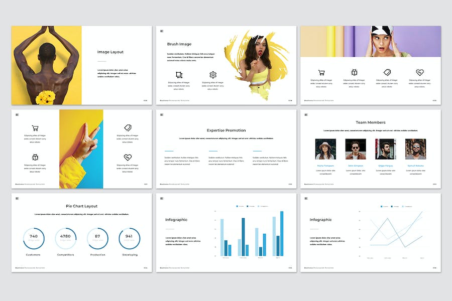 创意设计师作品集项目展示PPT模板 - 顶尖PPT