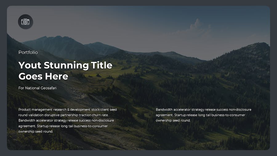 户外徒步旅行摄影景点旅游运动PPT模板 - 顶尖PPT