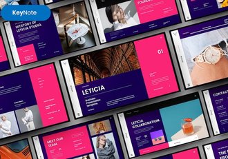 简约大气商务主题国外keynote模板 - 顶尖PPT