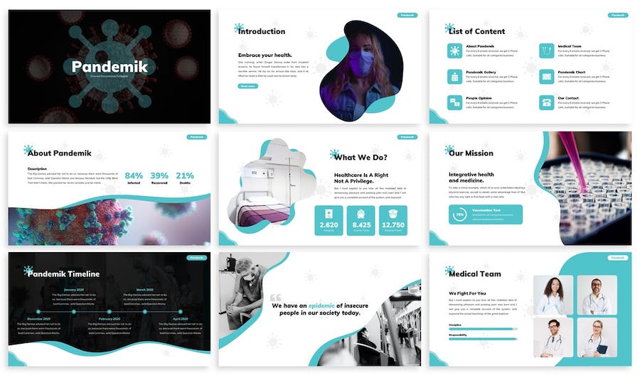 医疗健康知识演讲Keynote模板 - 顶尖PPT