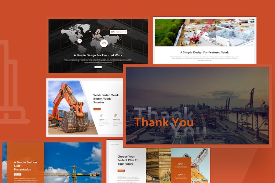 工程建筑施工PPT模板 - 顶尖PPT