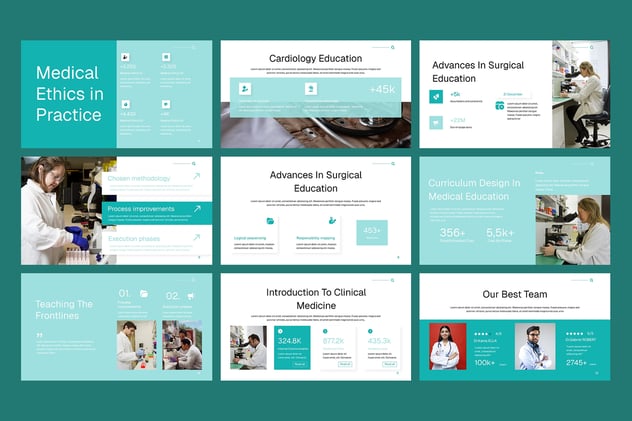 医学教育培训课程学习资料PPT模板 - 顶尖PPT